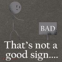 That's Not a Good Sign Funny Stick Figure Cotton Canvas Backpack