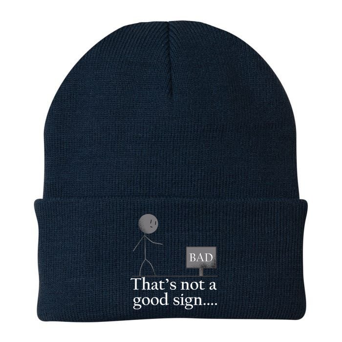 That's Not a Good Sign Funny Stick Figure Beanie