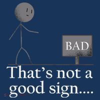 That's Not a Good Sign Funny Stick Figure Short Acrylic Beanie