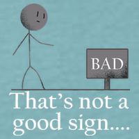 That's Not a Good Sign Funny Stick Figure Sueded Cloud Jersey T-Shirt