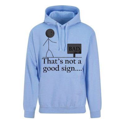 That's Not a Good Sign Funny Stick Figure Unisex Surf Hoodie