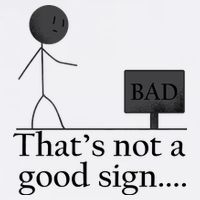 That's Not a Good Sign Funny Stick Figure Garment-Dyed Sweatshirt