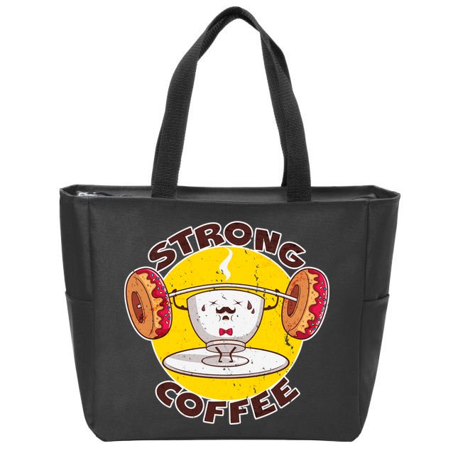That's Some Strong Coffee Donuts Zip Tote Bag