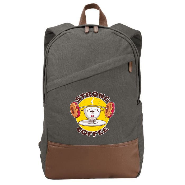 That's Some Strong Coffee Donuts Cotton Canvas Backpack
