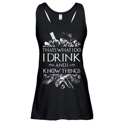 That's What I Do I Drink And I Know Ladies Essential Flowy Tank