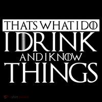 That's What I Do I Drink And I Know Things Short Acrylic Beanie