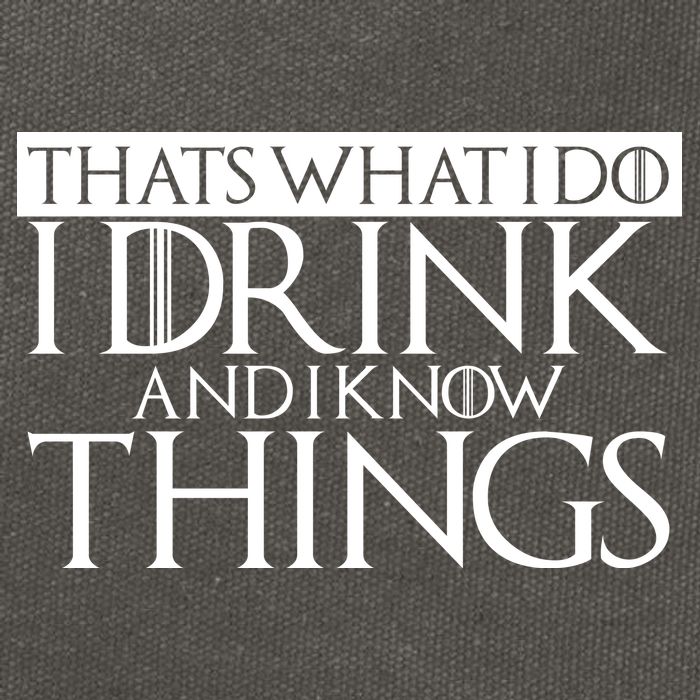 That's What I Do I Drink And I Know Things Cotton Canvas Backpack