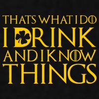 Thats What I Do I Drink and I Know Things St Patricks Day Clover Ladies PosiCharge Tri-Blend Wicking Tank