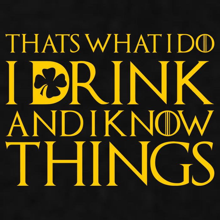 Thats What I Do I Drink and I Know Things St Patricks Day Clover Ladies PosiCharge Tri-Blend Wicking Tank