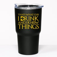 Thats What I Do I Drink and I Know Things St Patricks Day Clover Tumbler