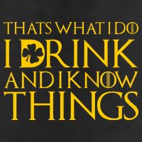Thats What I Do I Drink and I Know Things St Patricks Day Clover Microfiber Hand Towel