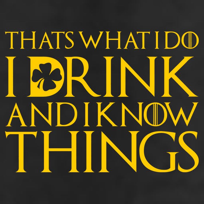 Thats What I Do I Drink and I Know Things St Patricks Day Clover Microfiber Hand Towel