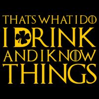 Thats What I Do I Drink and I Know Things St Patricks Day Clover Kids T-Shirt