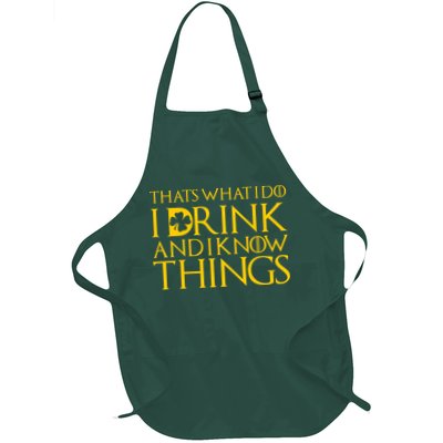 Thats What I Do I Drink and I Know Things St Patricks Day Clover Apron