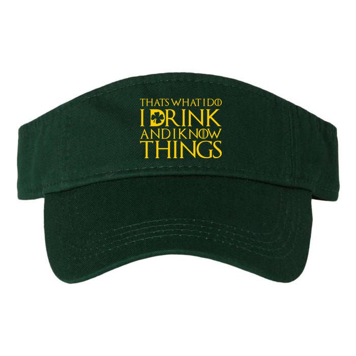 Thats What I Do I Drink and I Know Things St Patricks Day Clover Visor