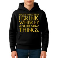 That's What I Do I Drink Whiskey And Know Things Kids Hoodie