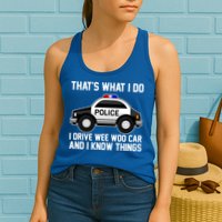 That's What I Do I Drive Wee Woo Car and I Know Things Womens Tank Top