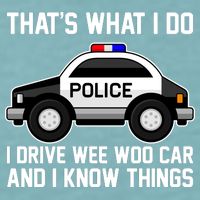 That's What I Do I Drive Wee Woo Car and I Know Things Sueded Cloud Jersey T-Shirt