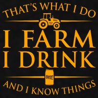 That's What I Do I Farm I Drink And I Know Things Ladies PosiCharge Tri-Blend Wicking Tank