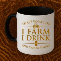 That's What I Do I Farm I Drink And I Know Things Mug