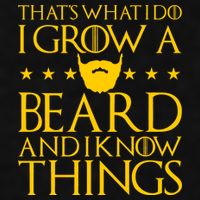 Thats What I Do I Grow A Beard and I Know Things Ladies PosiCharge Tri-Blend Wicking Tank