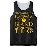 Thats What I Do I Grow A Beard and I Know Things Mesh Reversible Basketball Jersey Tank