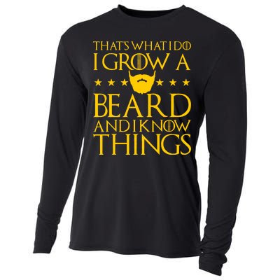 Thats What I Do I Grow A Beard and I Know Things Cooling Performance Long Sleeve Crew