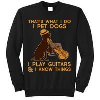 That's What I Do I Pet Dogs I Play Guitars and I Know Things Music  Sweatshirt