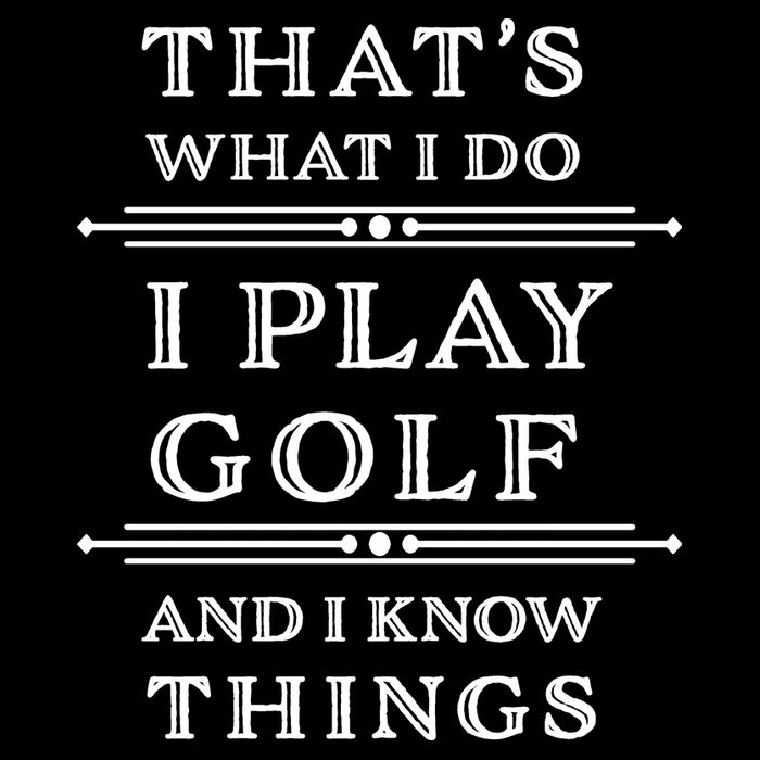 That's What I Do I Play Gold And I Know Things Drawstring Bag
