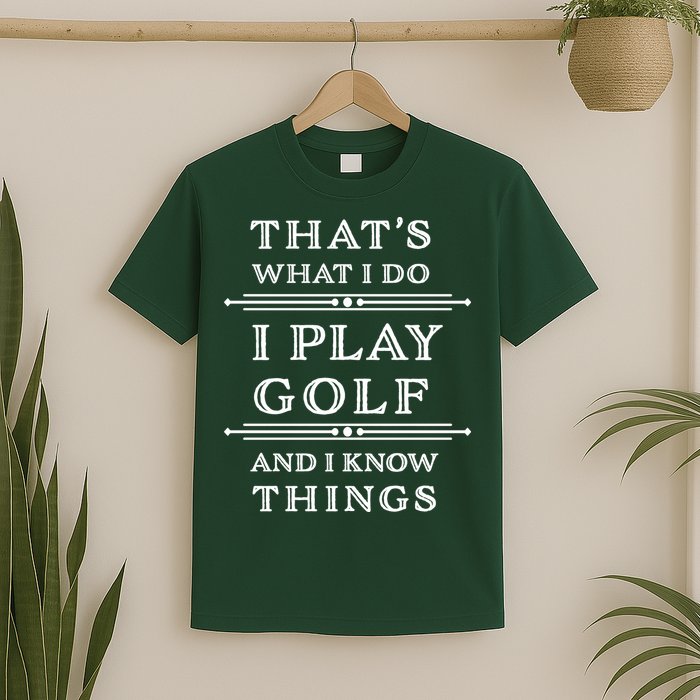 That's What I Do I Play Gold And I Know Things T-Shirt