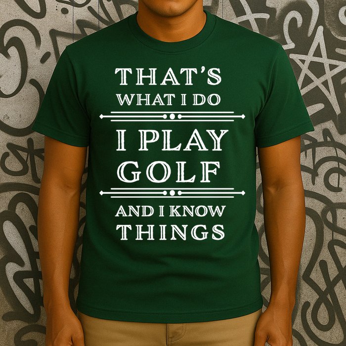That's What I Do I Play Gold And I Know Things T-Shirt