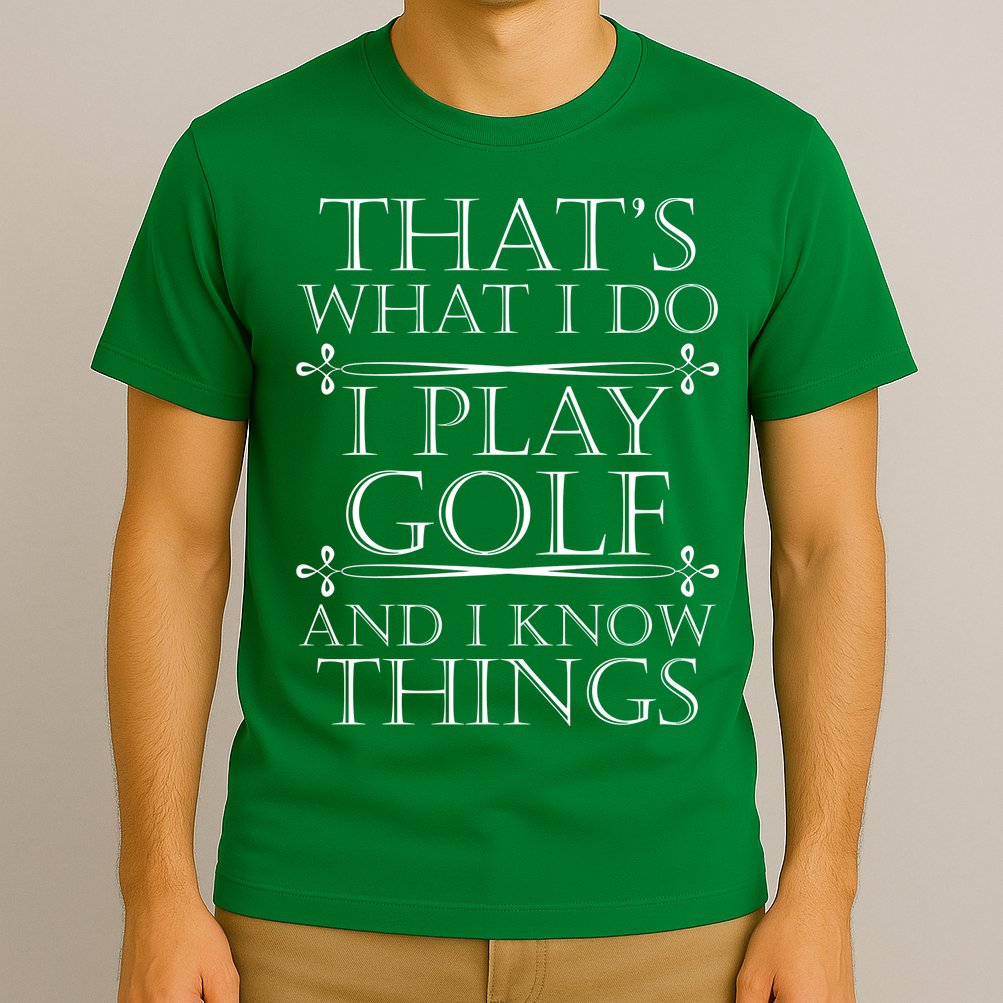 That's What I Do I Play Golf And I Know Things T-Shirt