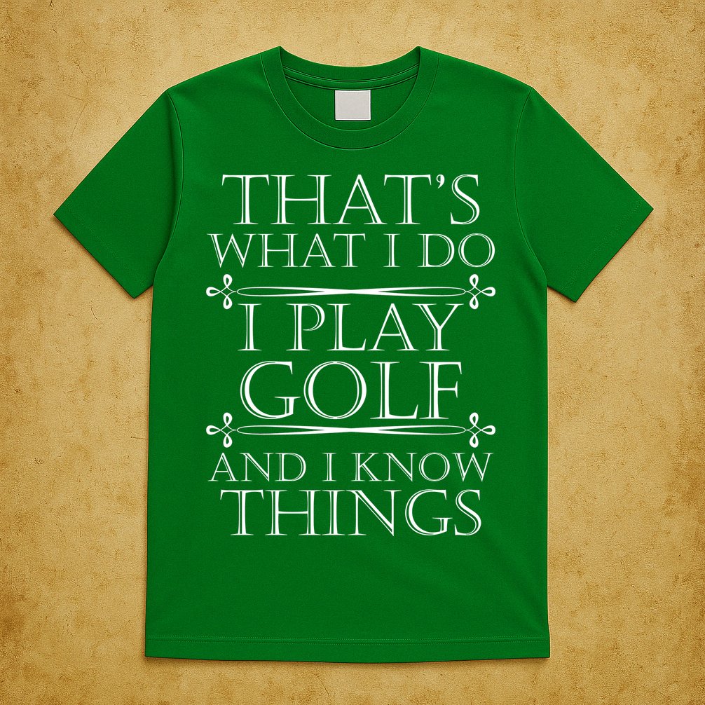 That's What I Do I Play Golf And I Know Things T-Shirt