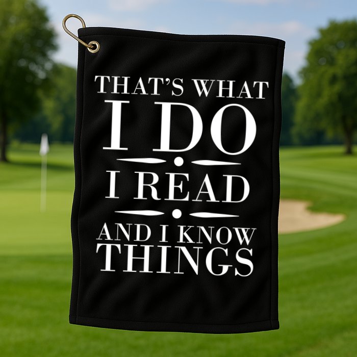 That's What I Do I Read And I Know Things Golf Towel