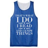 That's What I Do I Read And I Know Things Mesh Reversible Basketball Jersey Tank