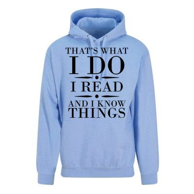 That's What I Do I Read And I Know Things Unisex Surf Hoodie