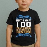 That's What I Do I Read History And I Know Things Toddler T-Shirt