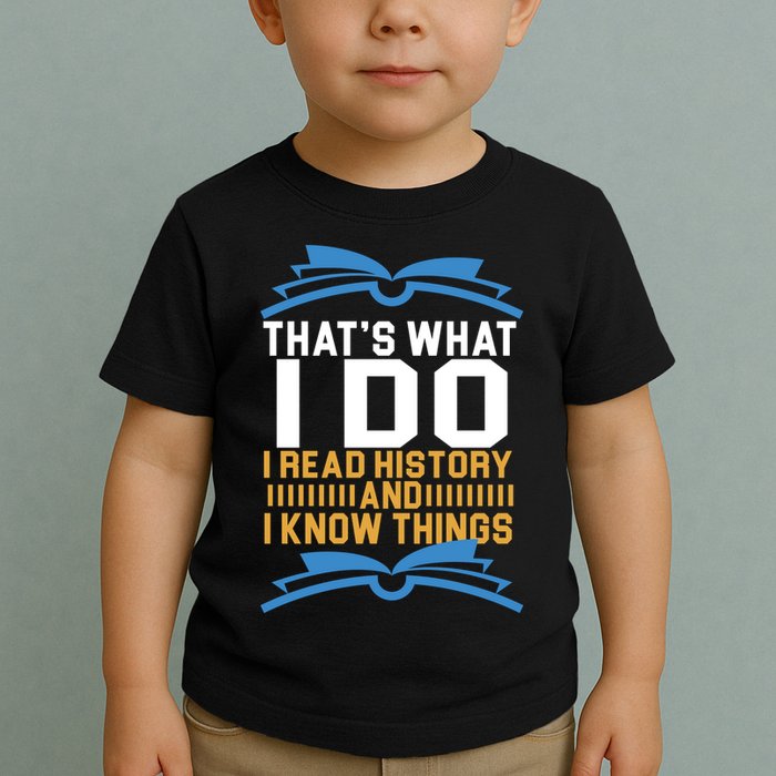 That's What I Do I Read History And I Know Things Toddler T-Shirt