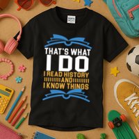 That's What I Do I Read History And I Know Things Kids T-Shirt