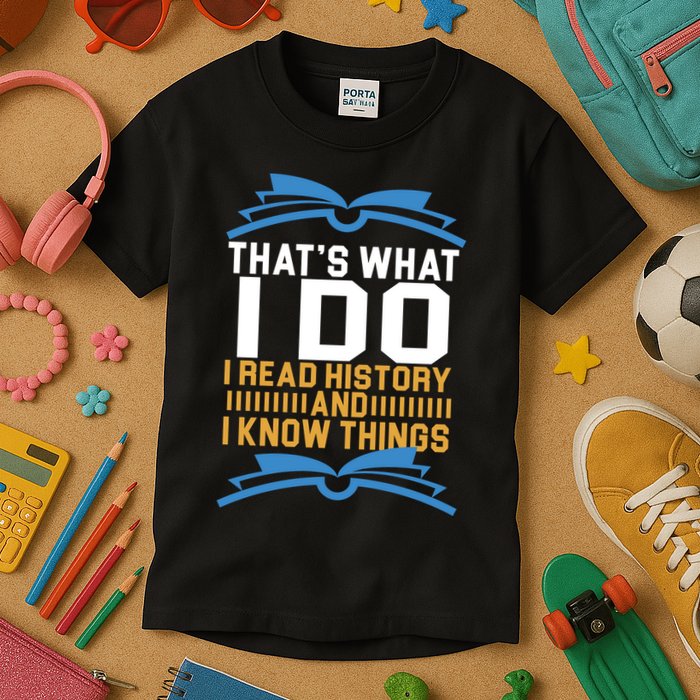 That's What I Do I Read History And I Know Things Kids T-Shirt