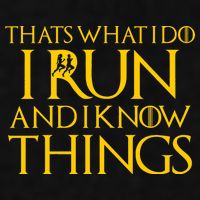That's What I Do I Run and I Know Things Funny Running Ladies PosiCharge Tri-Blend Wicking Tank
