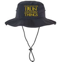 That's What I Do I Run and I Know Things Funny Running Bucket Hat