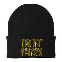 That's What I Do I Run and I Know Things Funny Running Beanie