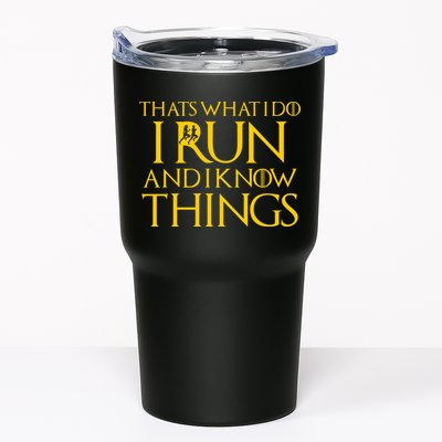 That's What I Do I Run and I Know Things Funny Running Tumbler