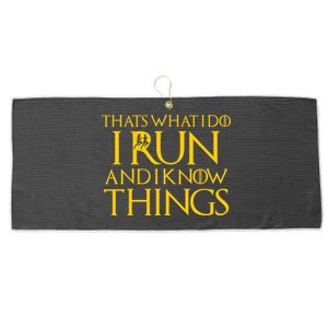 That's What I Do I Run and I Know Things Funny Running Large Microfiber Waffle Golf Towel