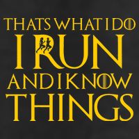 That's What I Do I Run and I Know Things Funny Running Trucker Hat