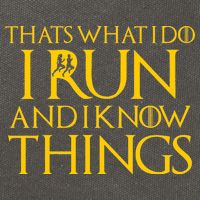 That's What I Do I Run and I Know Things Funny Running Cotton Canvas Backpack