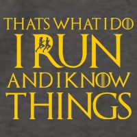 That's What I Do I Run and I Know Things Funny Running Vector Backpack