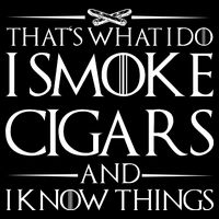 That's What I Do I Smoke Cigars And Know Things Women's V-Neck T-Shirt