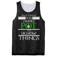 That's What I Do I Smoke Pot And Know Things Mesh Reversible Basketball Jersey Tank